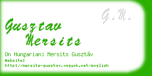 gusztav mersits business card